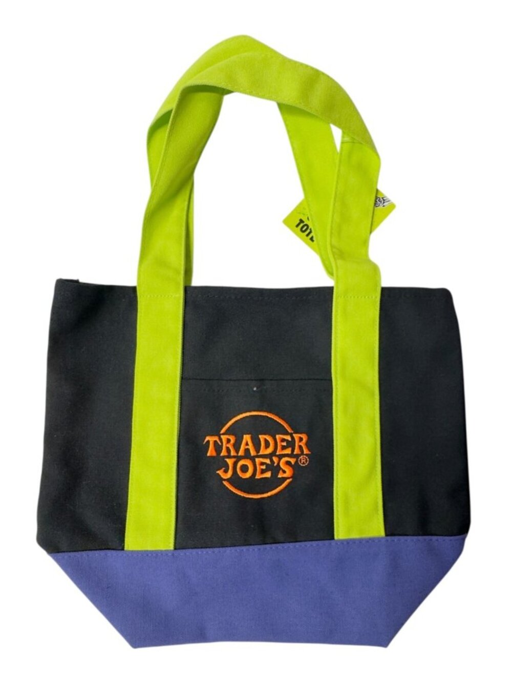 Trader Joe's Reusable Canvas Tote Bag Colorful Mini Shopper Viral - Picture 5 of 5